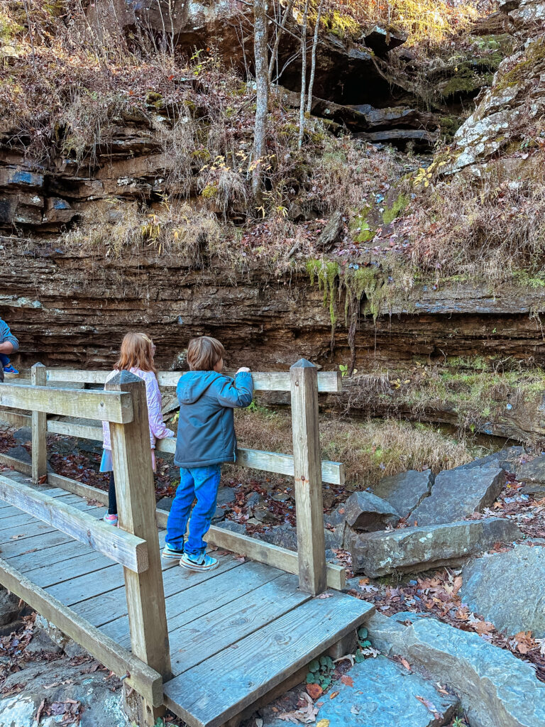 Devil's Den State park with kids