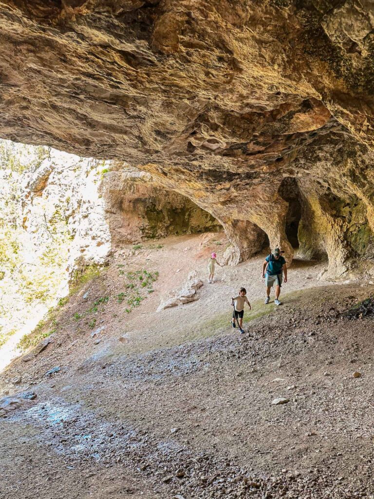 family hiking through the black hills of south dakota