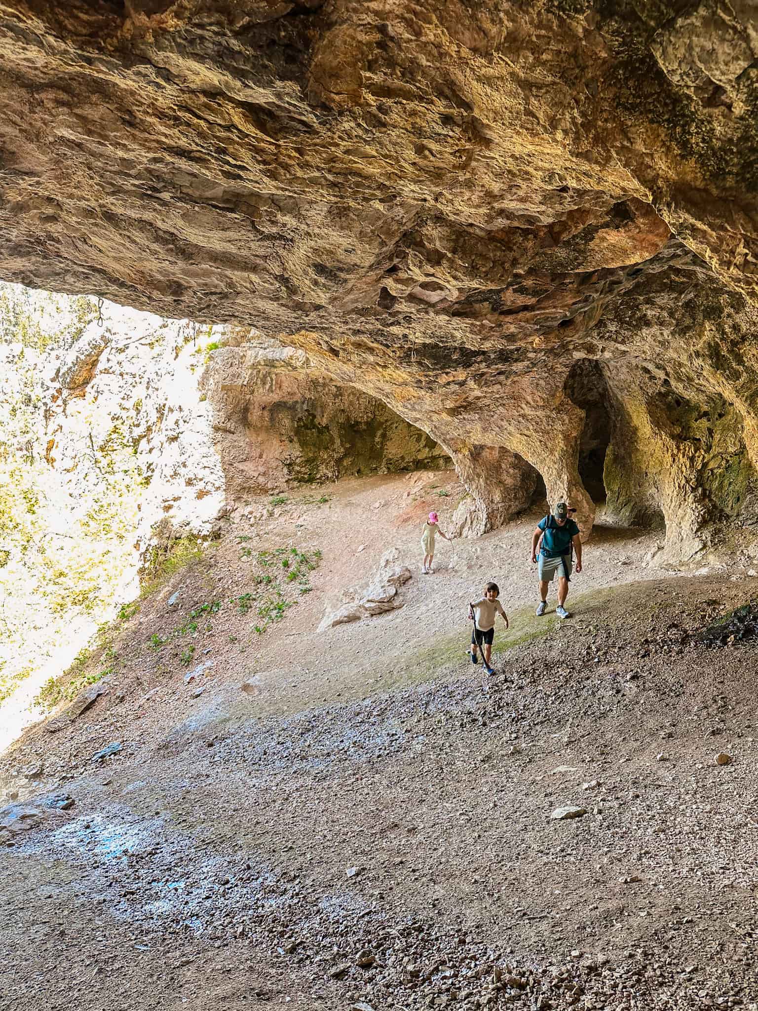 family hiking through the black hills of south dakota