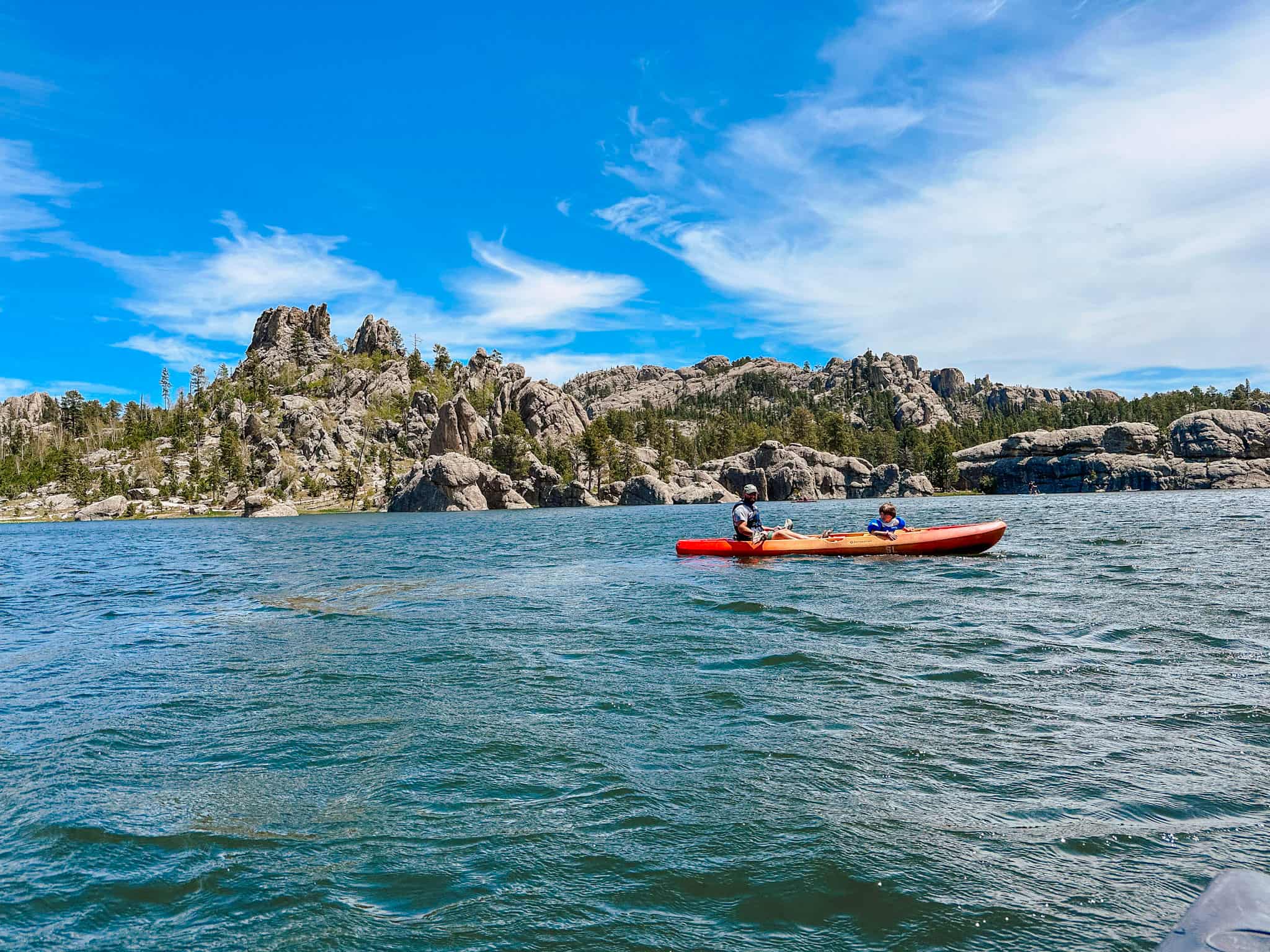 kayaking on sylvan lake custer state park south dakota 