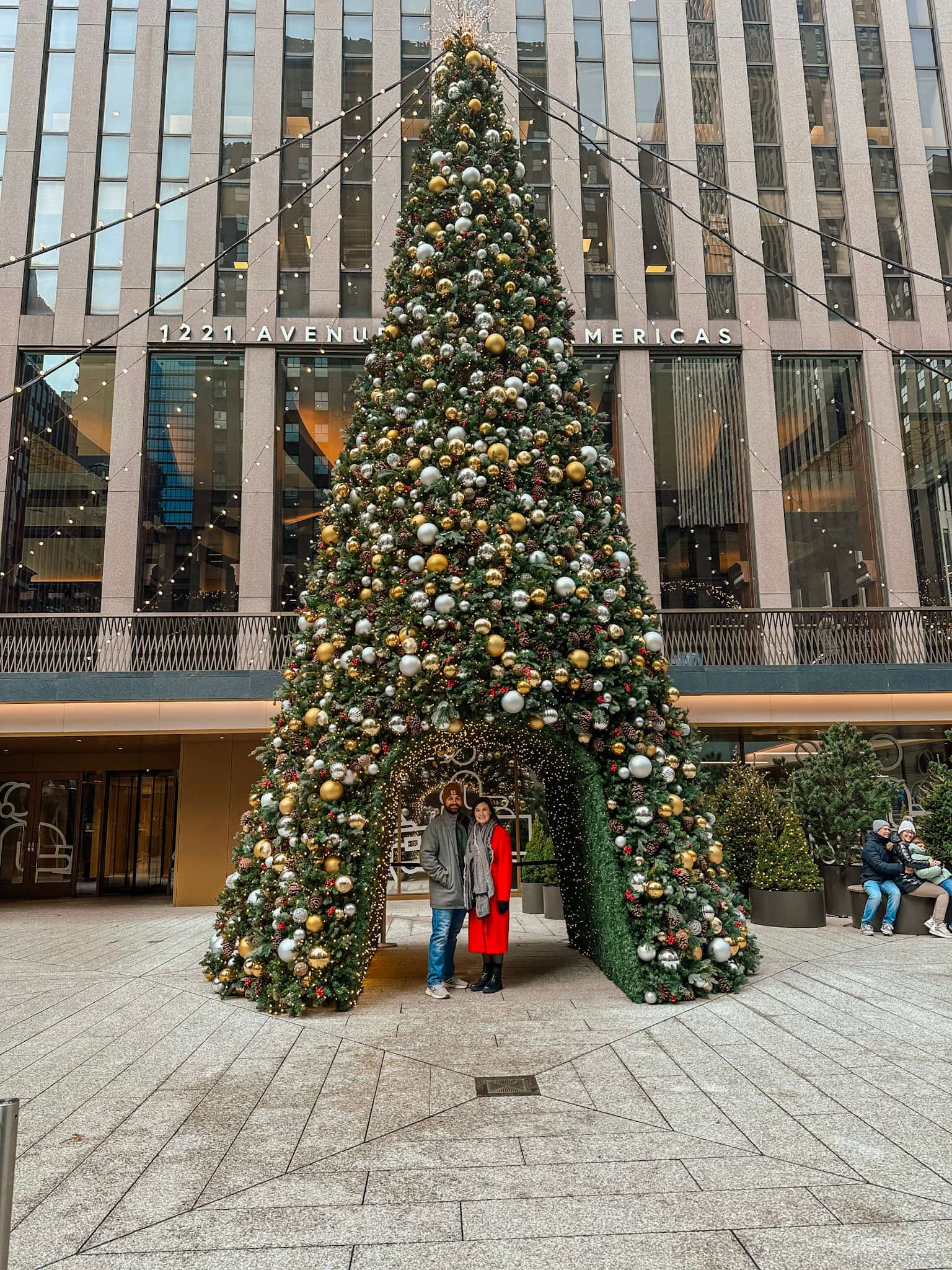 walk through tree NYC at christmas