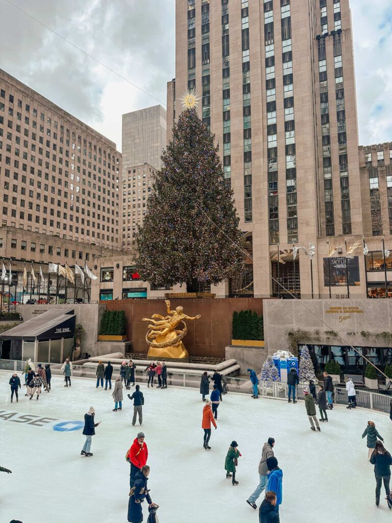 rockefeller center NYC at christmas; New York city at Christmas