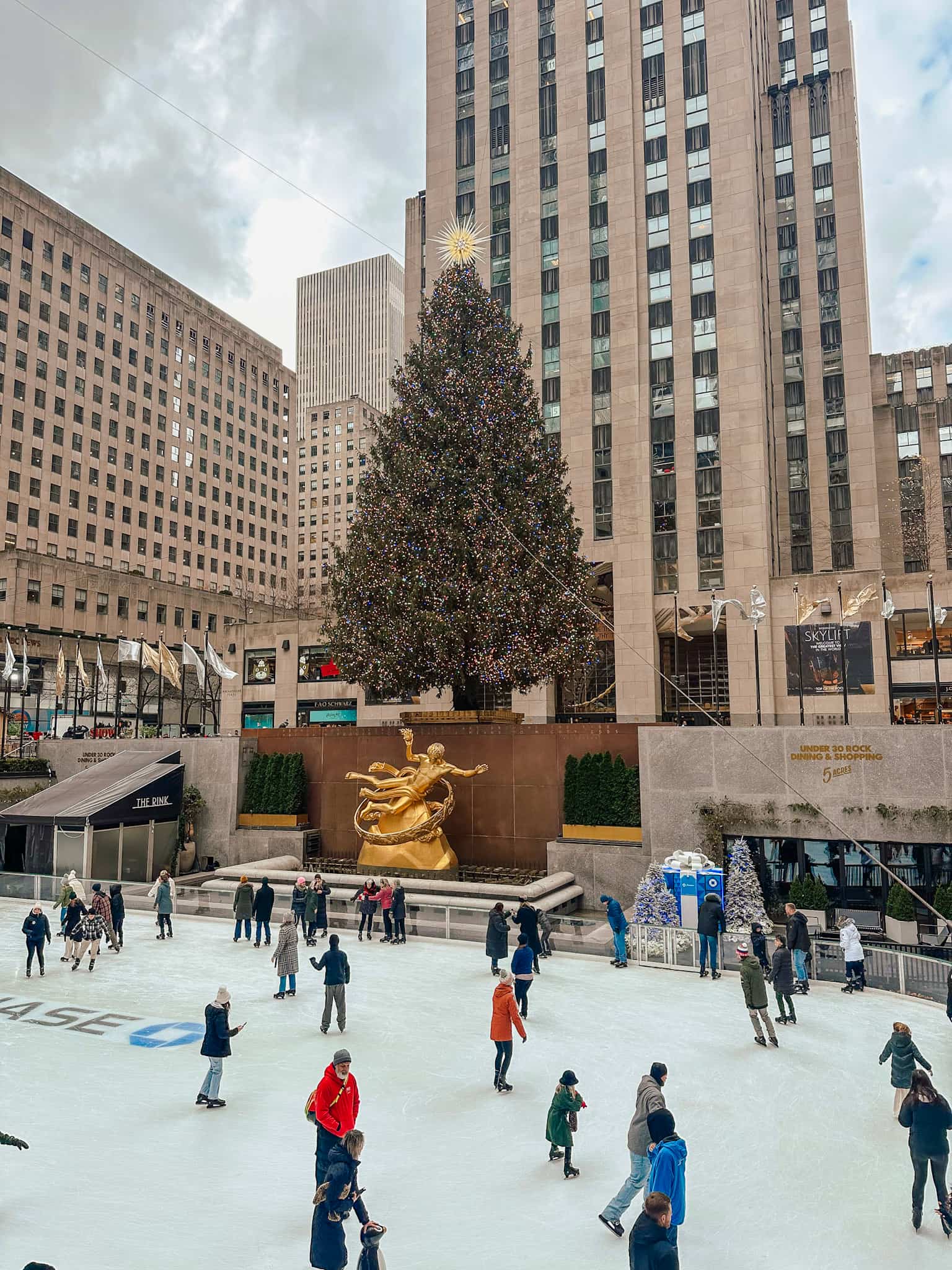 rockefeller center NYC at christmas; New York city at Christmas
