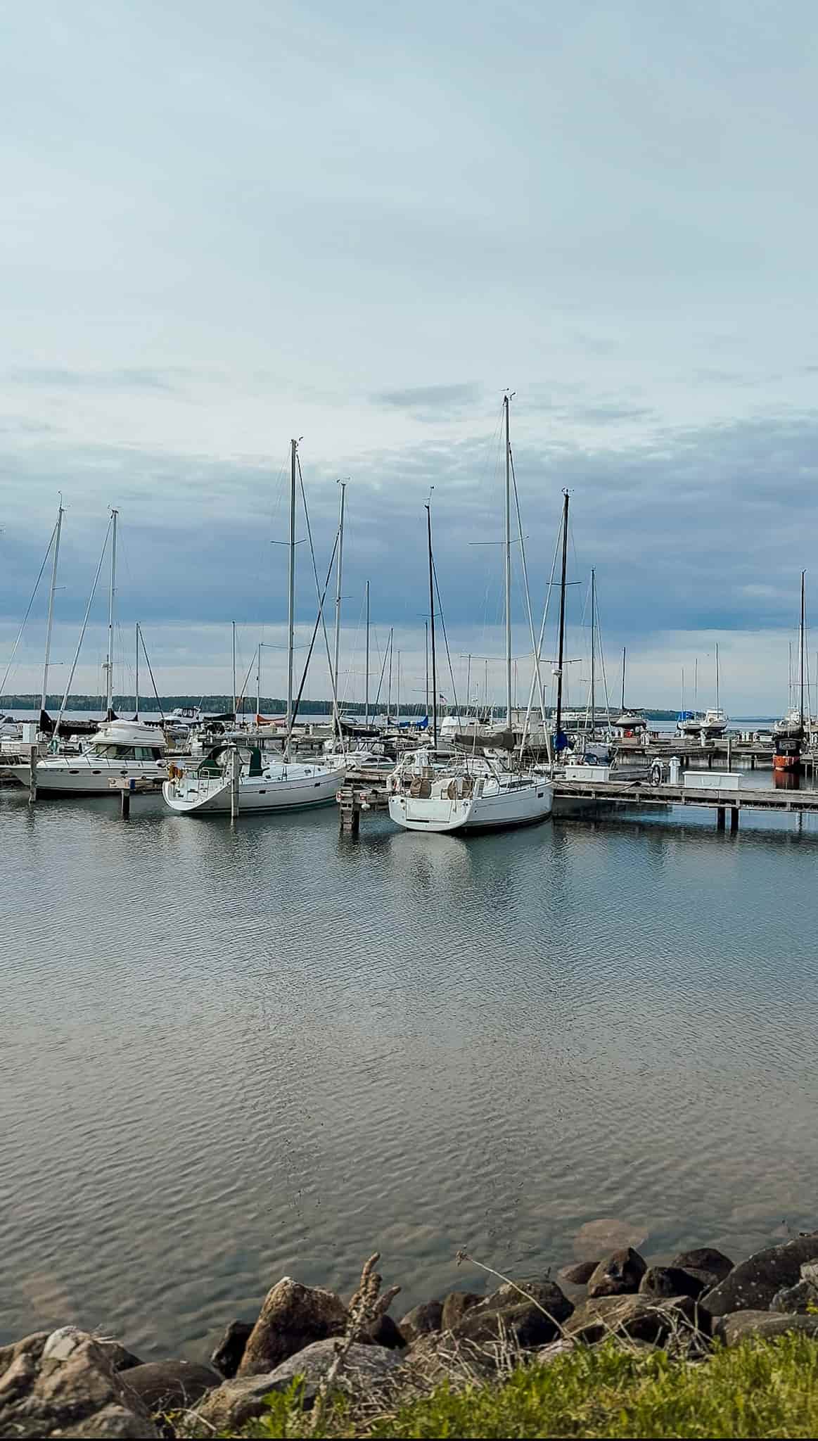 sail boats in downtown bayfield