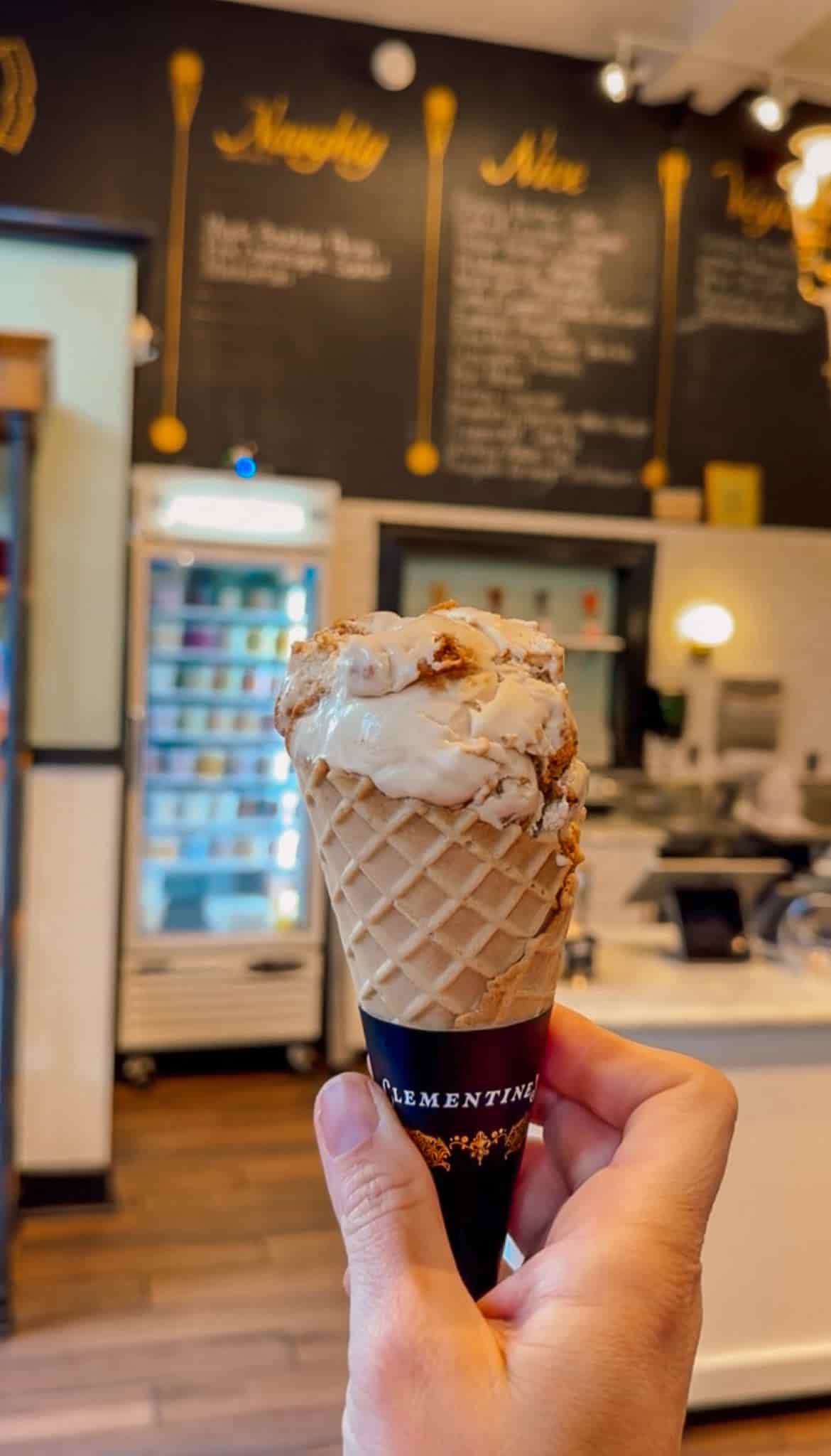 ice cream cone at clementines in st louis