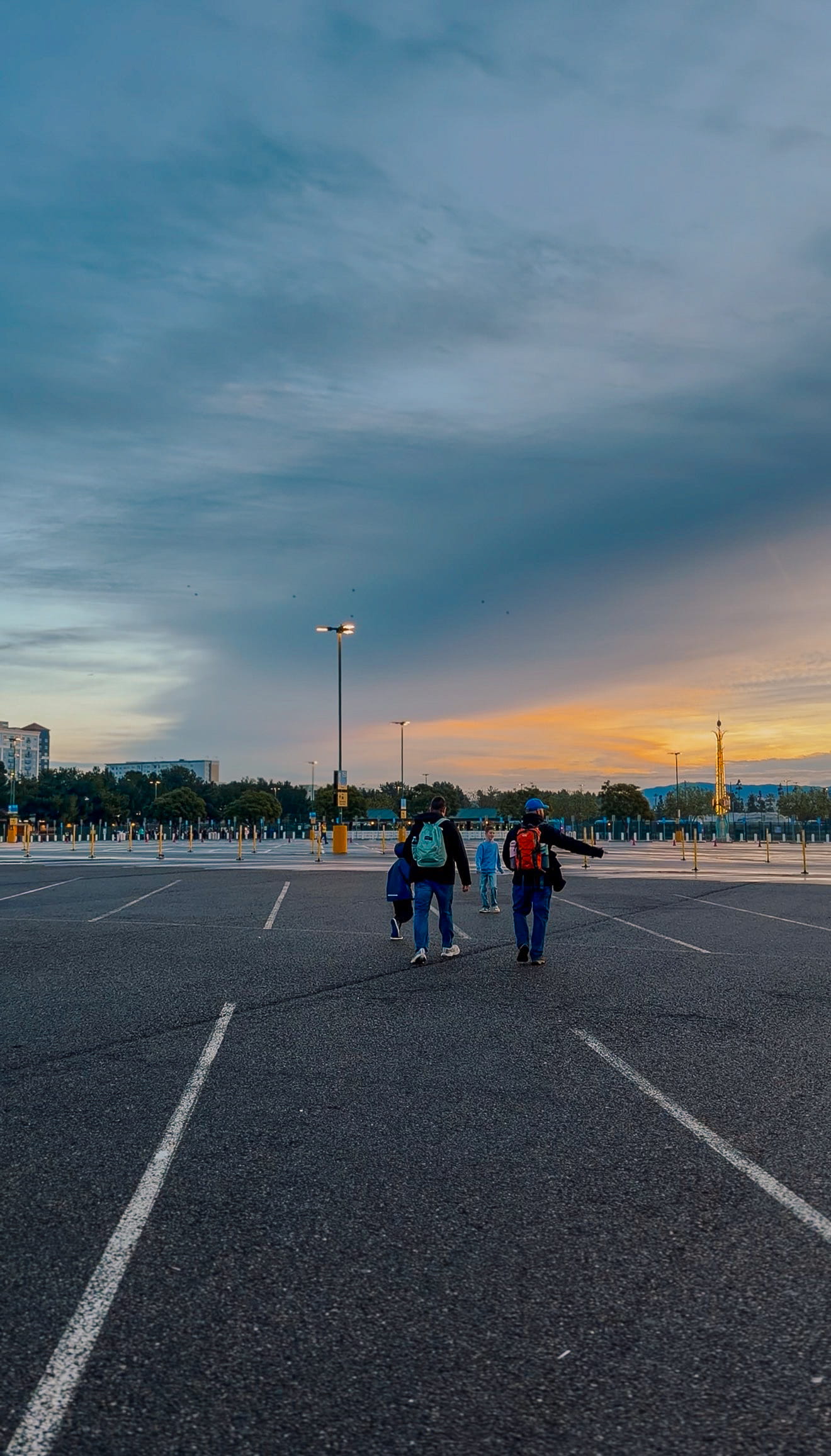 Crossing the Toy Story parking lot into Disneyland Anaheim