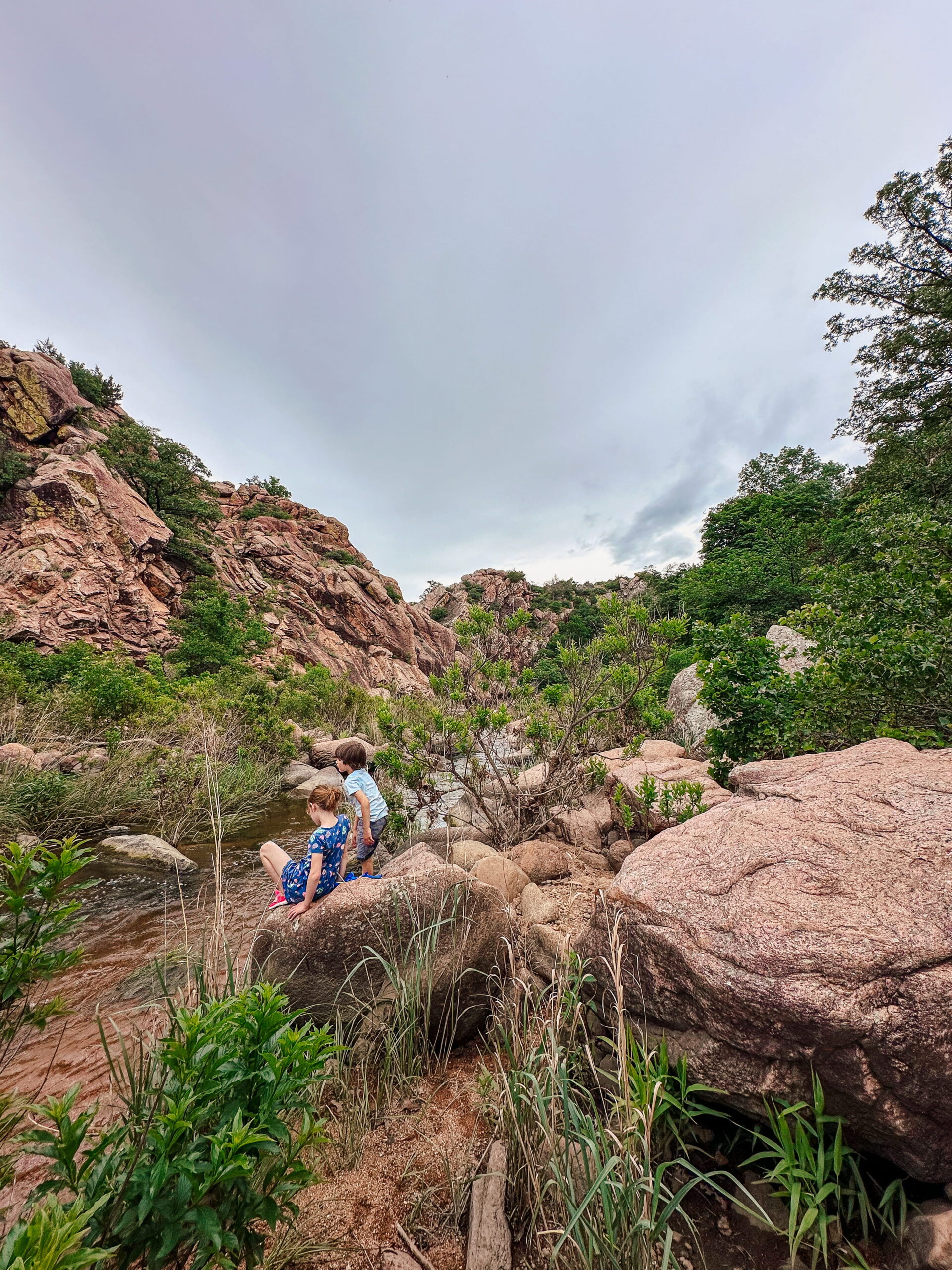 Narrows Trail in Wichita Mountains Wildlife Refuge Lawton Oklahoma