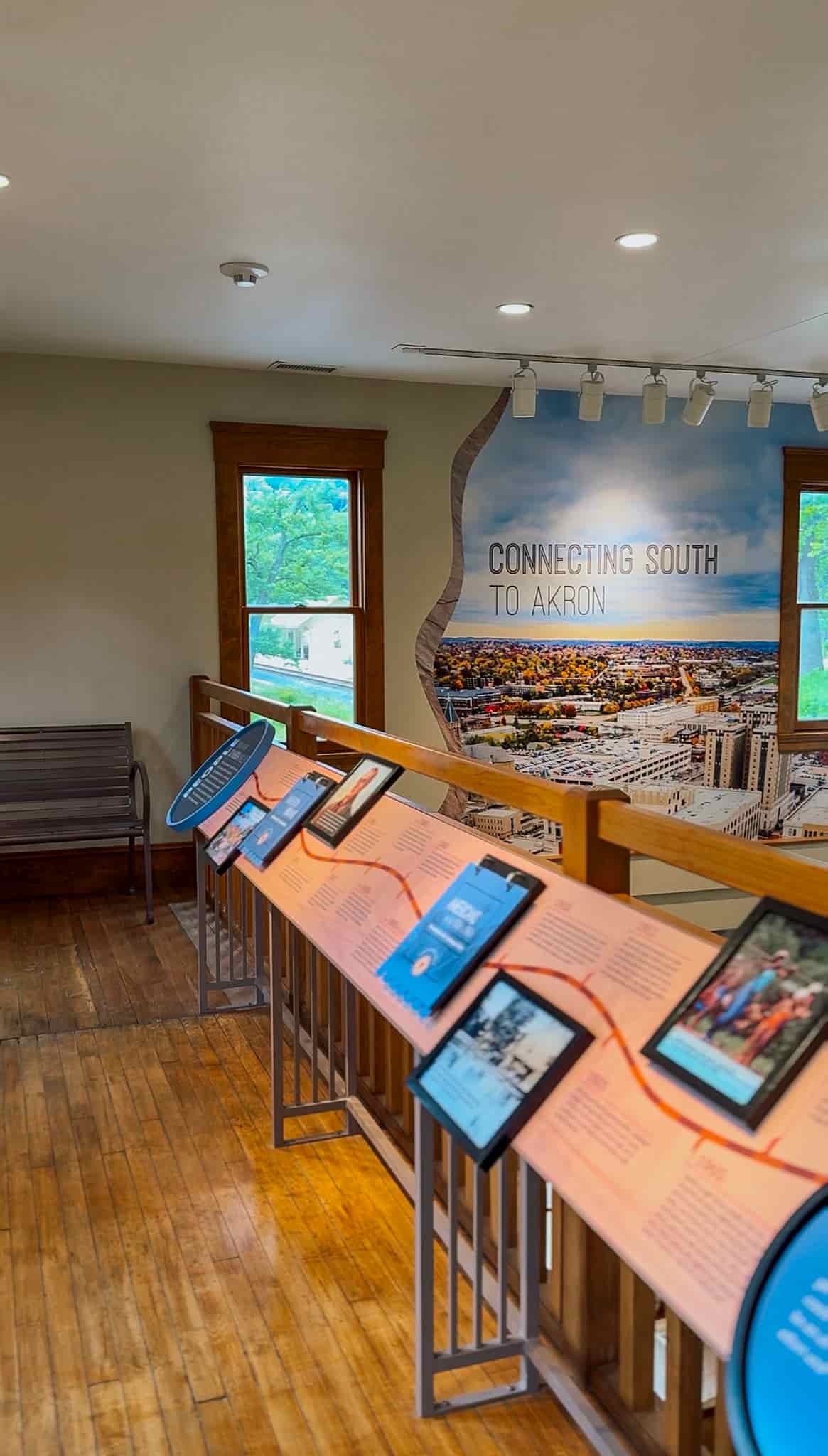 inside of the boston mills visitor center at cuyahoga valley national park 