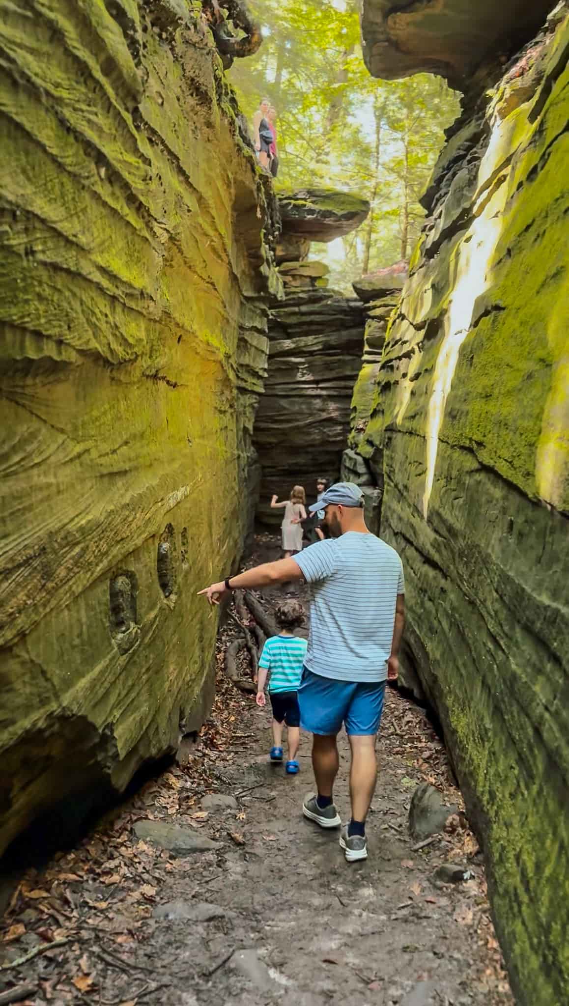 family exploring at cuyahoga valley