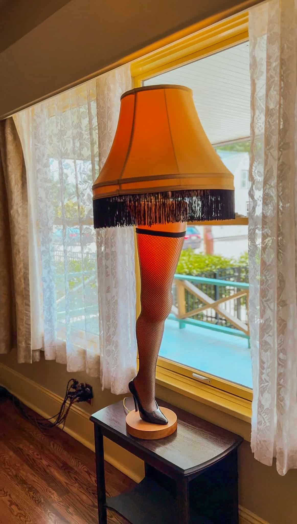 leg lamp from a christmas story house cleveland