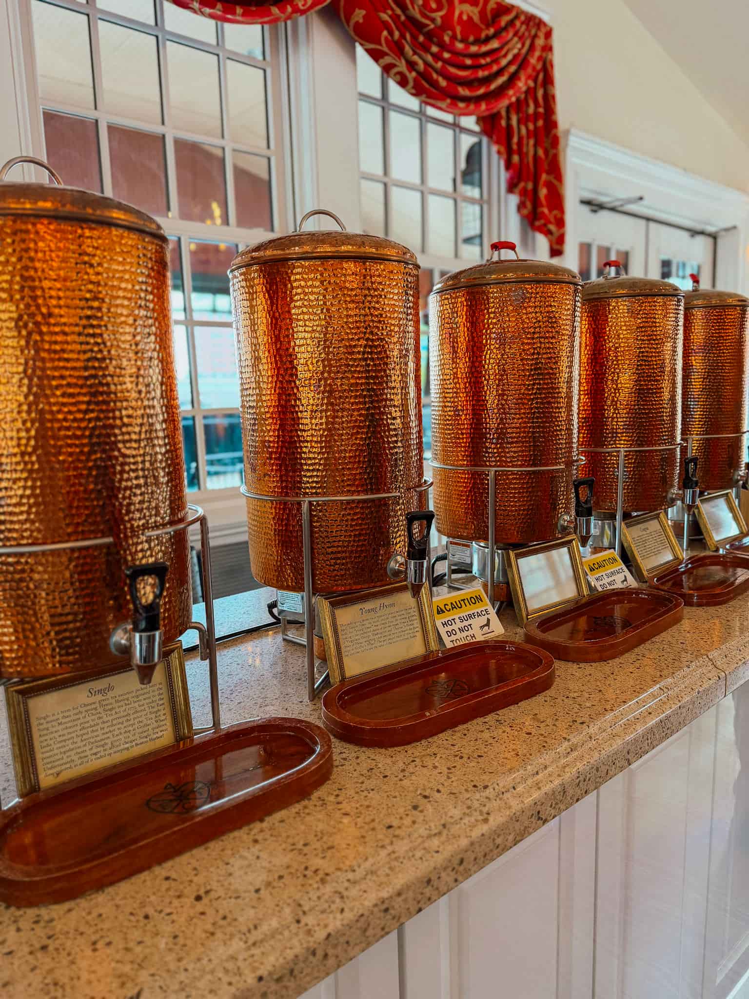 tea samples at boston tea party museum
