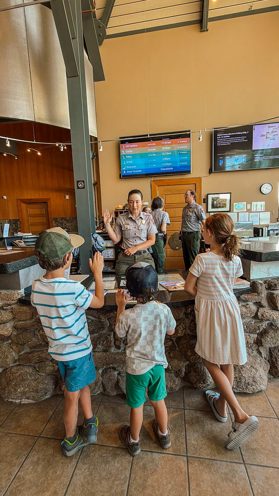 Junior ranger; things to do in yellowtone with kids